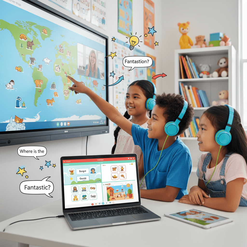 Cambly Kids interaktif ve oyun odaklı online İngilizce metodolojisi